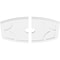 Ekena Millwork Kailey Architectural Grade PVC Ceiling Medallion, 24"W x 16"H x 3"ID x 13"C x 1"P, Two-Piece CMP24X16KY2-03000 - alternate 4